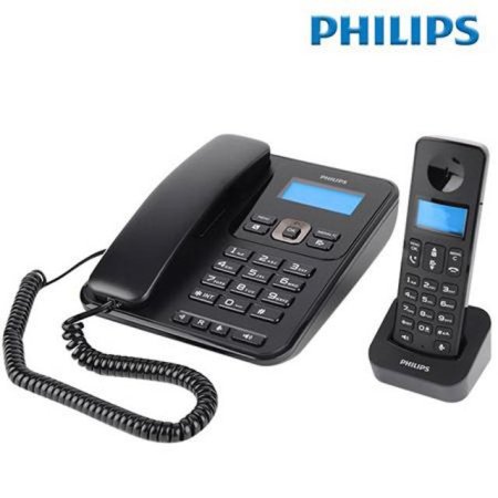 필립스 1.7GHz 유무선전화기 X200 [CID(수신20개/발신10개)/ 발신자정보표시/ 스피커폰/ 내선통화기능]