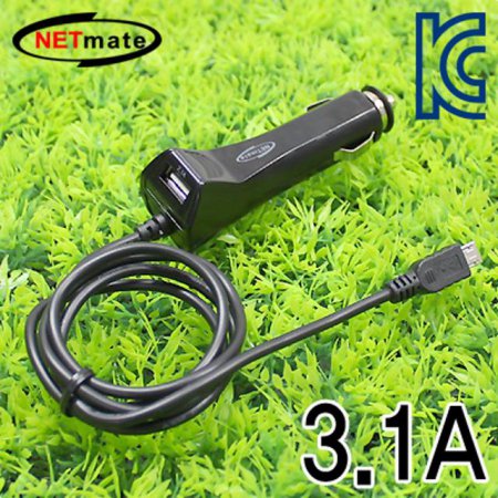 차량용 USB 충전 시거잭(마이크로 5핀 케이블 일체형 + USB 1포트) (NM-UCC03)