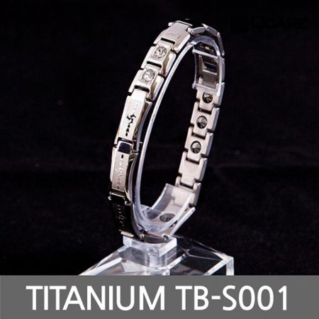  티타늄 게르마늄 자석 팔찌 TB-S001 (실버 M)
