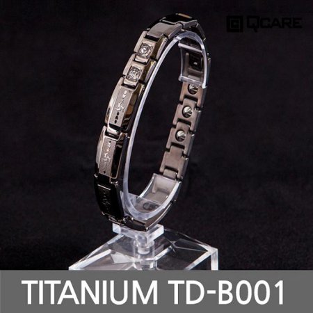  티타늄 게르마늄 자석 팔찌 TD-B001 (다크그레이 L)