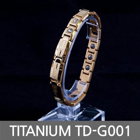  티타늄 게르마늄 자석 팔찌 TD-G001 (골드 M)