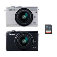 [고래파우치+16GB메모리 증정] 미러리스 카메라 EOS-M100 (본품 + 15-45mm) [ 화이트／블랙 ]