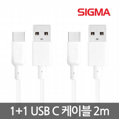  [1+1] USB C 타입 고속 케이블 2m / 56k옴 저항 표준 규격