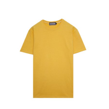  20수 면 무지 라운드 반팔 티셔츠/남녀공용 20수면반팔티 옐로우:XL
