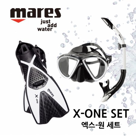 MARES X-ONE 마레스 엑스원 세트 M/L 블랙/화이트