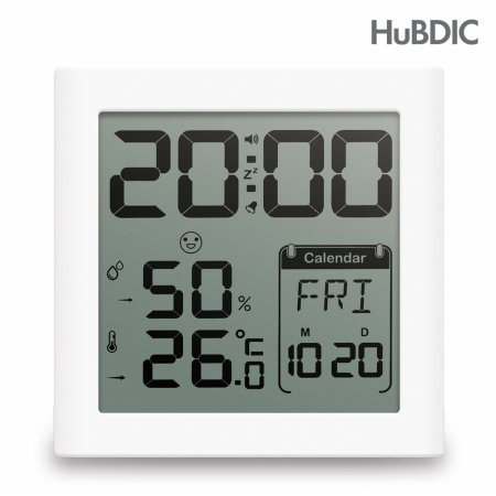 휴비딕 디지털 시계 온습도계 HT-5 달력