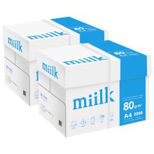 밀크 A4 복사용지(A4용지) 80g 2000매 2BOX(4000매)