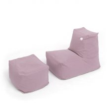 팝콘빈백+스툴(패브릭) 핑크