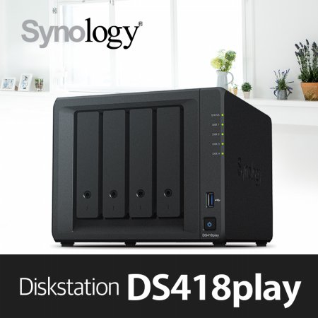 [에이블] DS418play [케이스] 4bay NAS 하드미포함