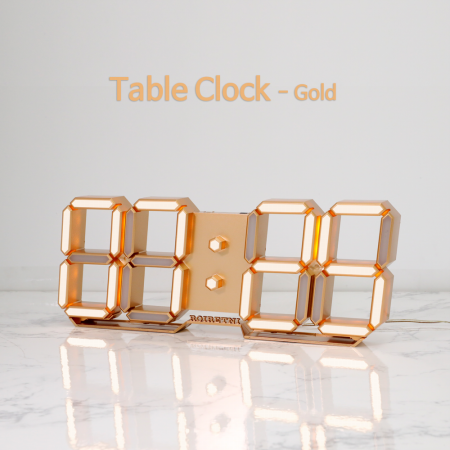  Table Clock 골드 (전선길이 3m -반투명)