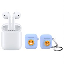 에어팟 Air Pods [애플정품] + 에어팟 키링 케이스 후드라디언 [블루]