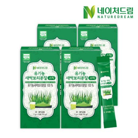 유기농 새싹보리 분말스틱 15포 x 4박스(총60포)