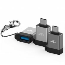 키링 USB 3.1 C타입 OTG 젠더 [실버/그레이]