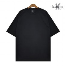 [KARENA] 카레나 오버핏 라운드 티셔츠 블랙