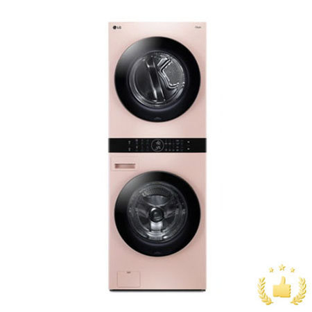 워시타워 오브제 컬렉션 세탁기(24kg)+건조기(16kg) 세트 W16PP (원바디 플랫 디자인, 원바디 런드리 컨트롤, 건조 준비기능, 네이처핑크)