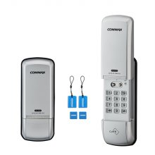 [코맥스] 셀프시공 CDL-415S 번호전용 디지털도어락 현관문도어락 + 카드키 4개 (레드/실버)
