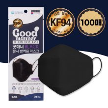 굿매너 대형 KF94 마스크 블랙 100매