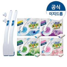 변기크리너 블루핸들2개+레몬향 리필4팩(48개입)