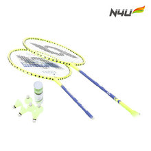 n4u 배드민턴 입문자 세트 라켓2개+셔틀콕 취미용 가족용
