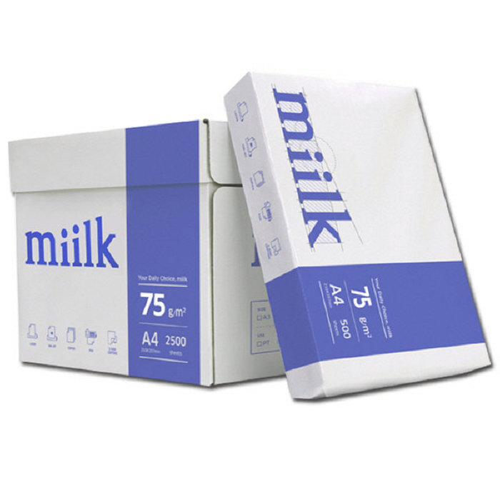 밀크 A4용지 75g 1박스 2500매 Miilk