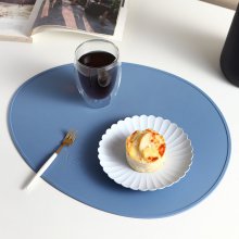 실리콘 테이블 식탁 매트 - 블루