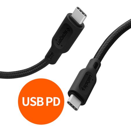 슈피겐 USB PD C to C 고속충전 케이블 블랙 USB-C(수)