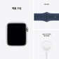 애플워치SE 44mm GPS (실버 알루미늄 케이스, 어비스 블루 스포츠 밴드)