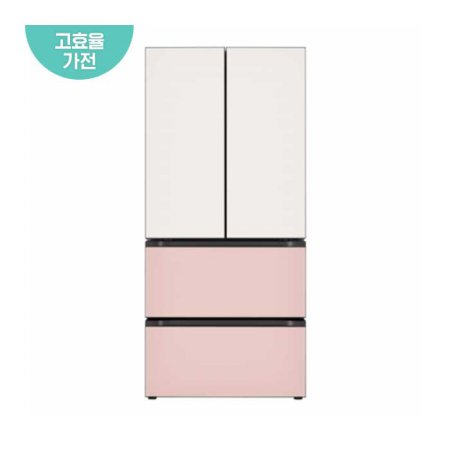 오브제 컬렉션 김치냉장고 Z491GBP131 (491L, 베이지+핑크, 1등급)