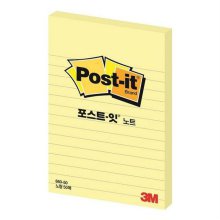 3M 포스트잇 660-50노랑라인(노랑 102x152mm)
