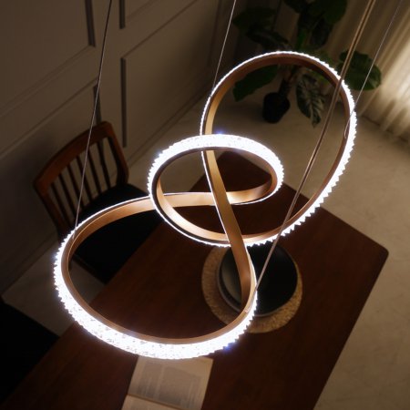 뫼비우스600 크리스탈 LED 펜던트조명 40W 식탁등 주방등 LED일체형