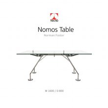 [Tecno] 테크노 노모스 테이블 1600x800 크롬 Nomos Table