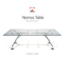 [Tecno] 테크노 노모스 테이블 2000x1000 크롬 Nomos Table