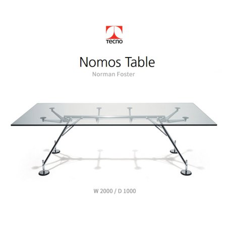 [Tecno] 테크노 노모스 테이블 2000x1000 크롬 Nomos Table