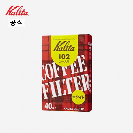 칼리타 카페의 커피 필터102 40p-화이트