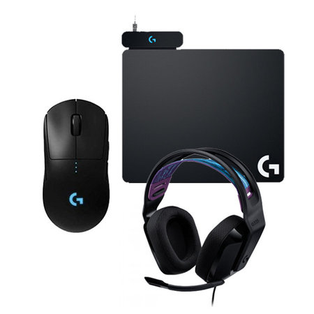 [이득패키지] G PRO WIRELESS + POWERPLAY + 게이밍헤드셋 G335 [블랙]