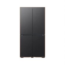 비스포크 4도어 냉장고 키친핏 인피니트라인 RF60B99Z2BTG (596L, 세라블랙, 골드카퍼 엣지트림)