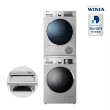 EWR10MESIP (10KG)건조기+(12KG)세탁기 세트 (블랙와이드 도어,16가지 맞춤 코스,실버)