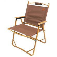 [해외직구] 휴대용 우드 사각 접이식 캠핑 의자 체어 브라운 소형