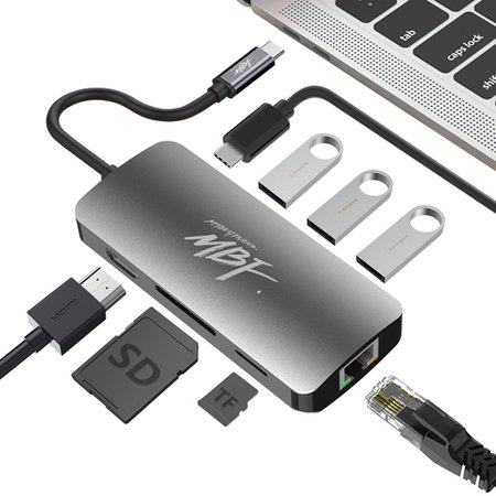 엠비에프 USB C TYPE 8in1 멀티 허브