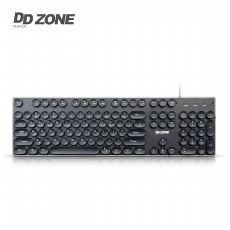 DDZONE K-650 LED 레인보우 레트로 키보드 블랙