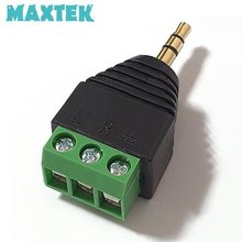 MAXTEK MT350 스테레오 3극 터미널 블록 변환 젠더