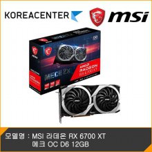 [KR센터] MSI 라데온 RX 6700 XT 메크 OC D6 12GB