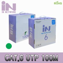 인네트워크 IN-6UTP100GN CAT.6 UTP 100M 녹색 (BOX)