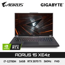 기가바이트 어로스 15 XE4z 인텔 i7 16GB 1TB RTX3070Ti 360Hz 300nit sRGB 100% FHD 게이밍 노트북