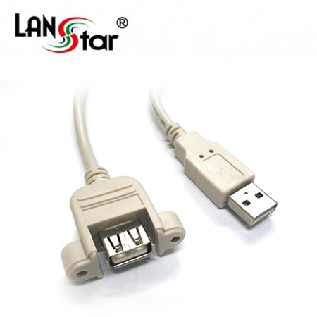 USB2.0 판넬형케이블 A형 M/F 나사고정 5M