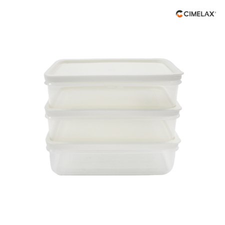 씨밀렉스 냉장고정리용기 납작소분용기 (600mlx3개) 보관용기