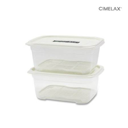 씨밀렉스 킵업트레이 대용량저장 보관용기 (2.5Lx2개) 냉동보관용기