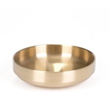 키친아트 금상첨화 이중구조 티타늄 찬기 특대 15.5cm 접시 반찬그릇