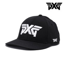 [해외직구] PXG 경량 스트럭쳐드 로우 크라운 스냅백 골프 캡모자 블랙