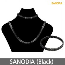 사노피아 게르마늄 자석 목걸이팔찌 세트 사노디아 (블랙)